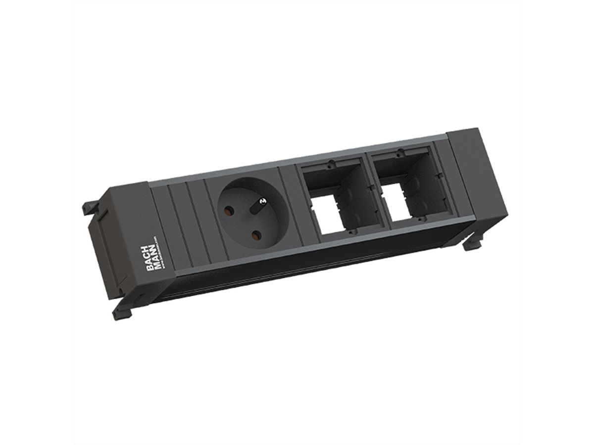 BACHMANN POWER FRAME 1xUTE 2xCM Kunststoffprofil schwarz