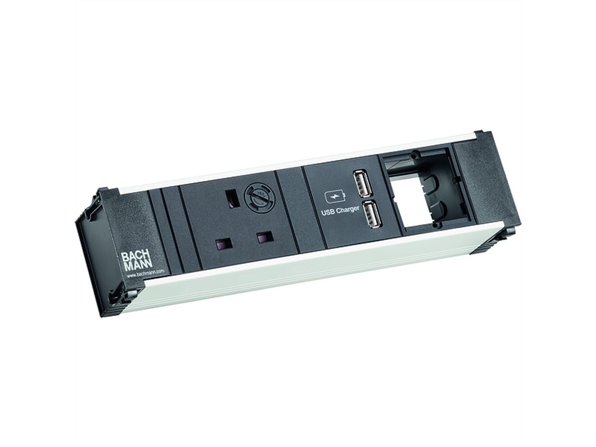 BACHMANN CONI 1xUK 3,15A USB Charger 1CM, Strom 0,2m GST18 United Kingdom
