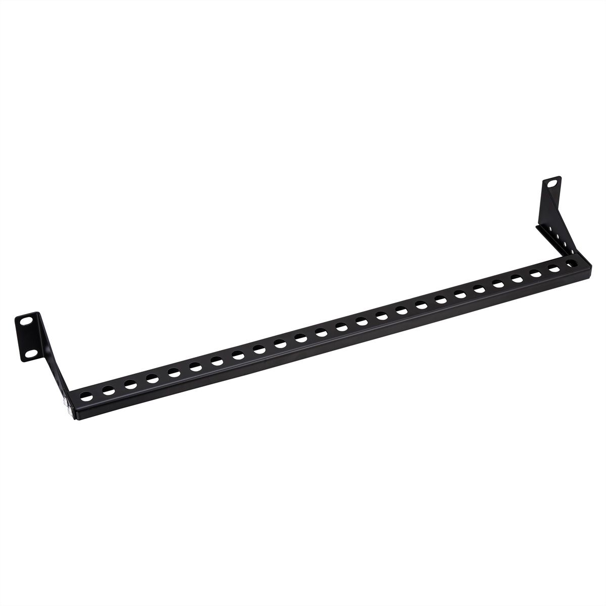 VALUE 19-Zoll-Rack montierbare Kabelführungsschiene (horizontal), einstellbare Tiefe, 1HE, schwarz