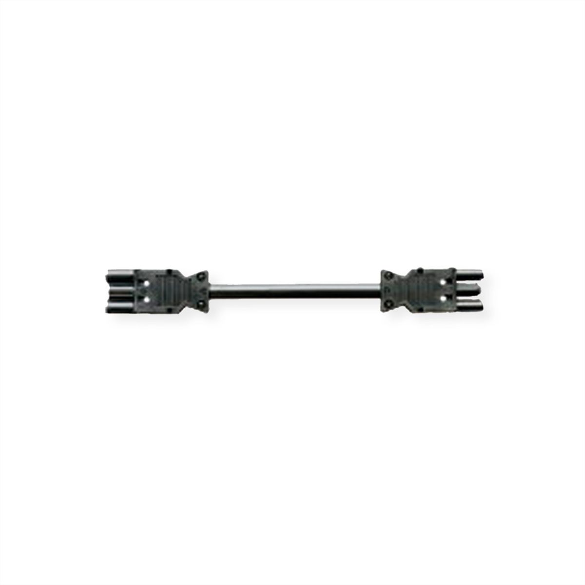 BACHMANN Geräteverlängerung GST18-3 Stecker/Kupplung, Halogenfrei, schwarz, 2 m