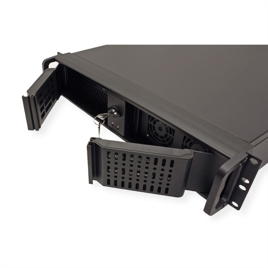 19" Servergehäuse 2U-2098-SK, 2HE, kurz, schwarz