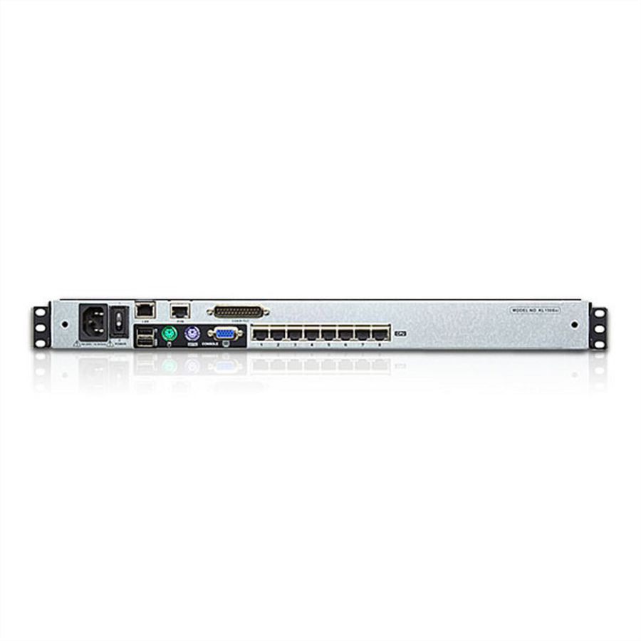 ATEN KL1508AiN KVM Over IP Switch, 8 Port, 48cm LCD, VGA, PS/2-USB, DE-Layout