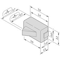 SCHROFF Mikroschalter, Öffner, für AdvancedMC- Carrier (Compact- und Full-size-Module) - MIKROSCHALT.CARRIER NC 10STK