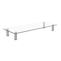 ROLINE Höhenverstellbarer Glas-Monitor-Ständer rechteckig, bis 20 kg