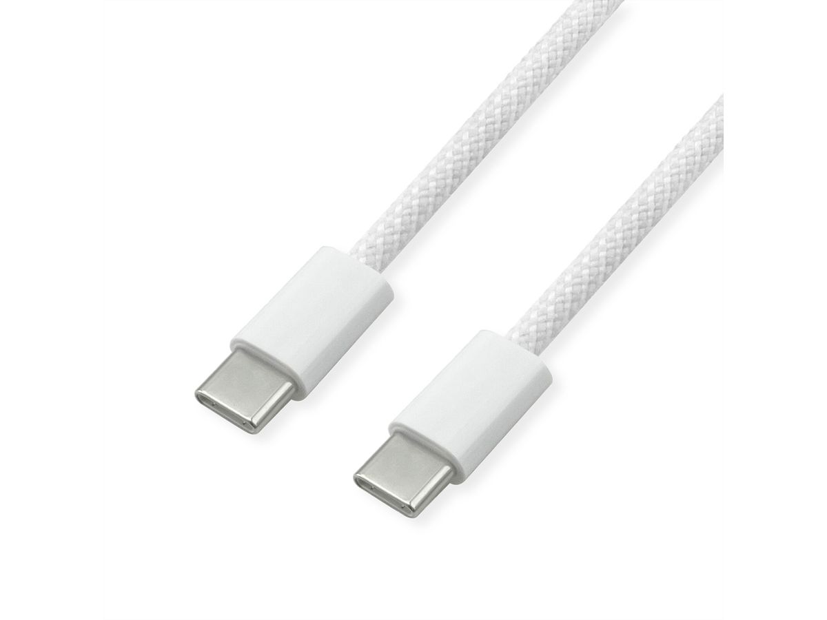 VALUE USB 2.0 Kabel, Typ C-C, ST/ST, 60W, weiß, 2 m