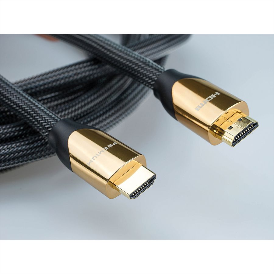ROLINE 4K PREMIUM HDMI Ultra HD Kabel mit Ethernet, ST/ST, schwarz, 3 m