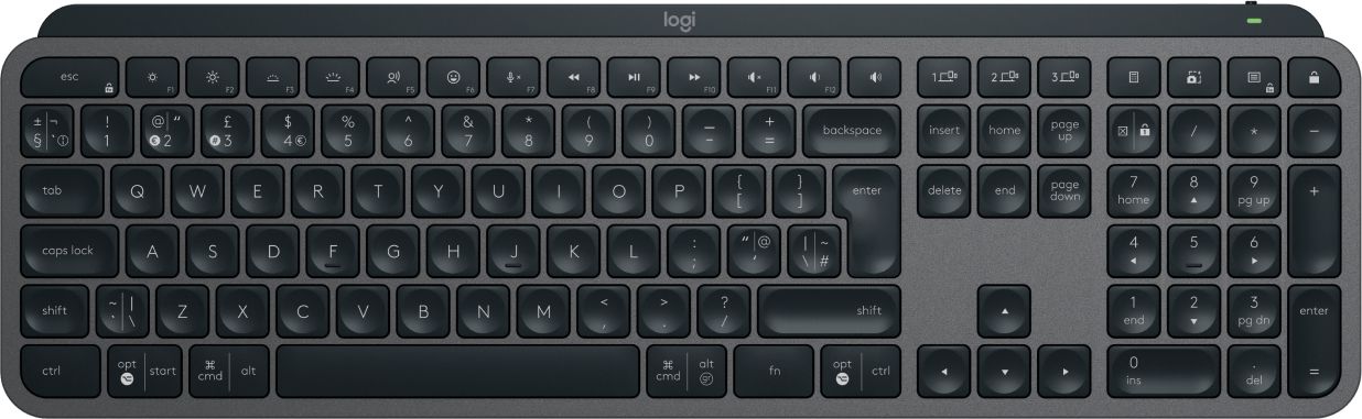 Logitech MX Keys S Tastatur Universal RF Wireless + Bluetooth QWERTY UK Englisch Graphit