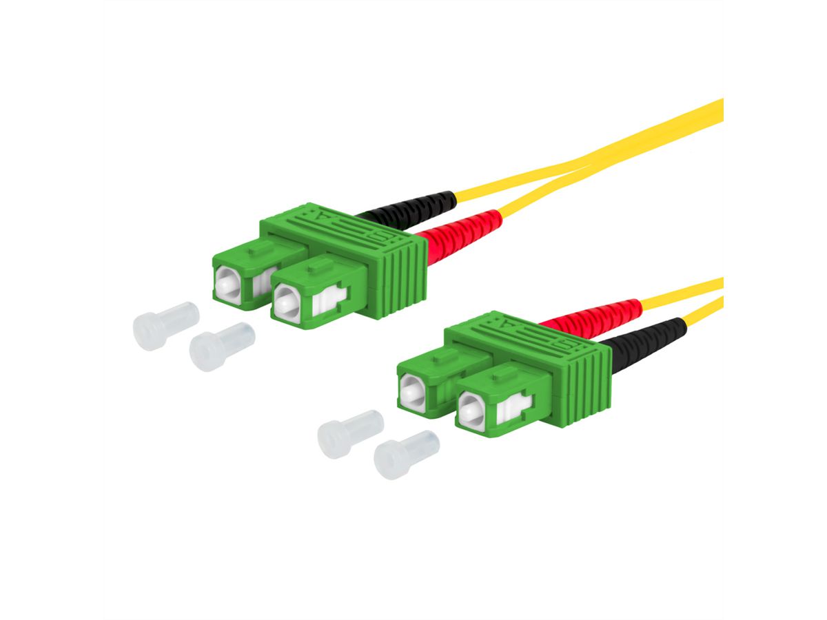 METZ CONNECT OpDAT Patchkabel, SC-D APC/SC-D APC OS2, 0,5 m
