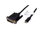 ROLINE USB Typ C - DVI Adapterkabel, ST/ST, 2 m