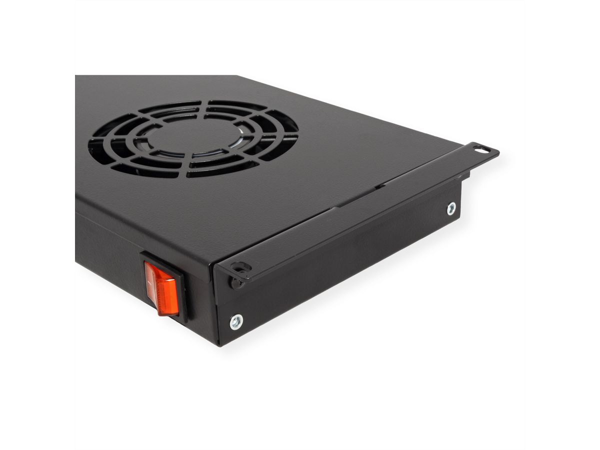 ROLINE 19-Zoll Lüftereinheit 2 Lüfter, ON/OFF  schwarz