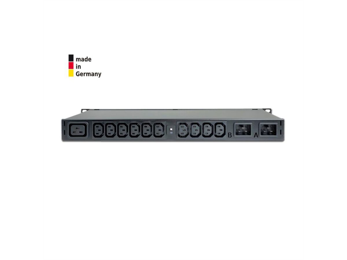 GUDE 8801-3 Expert Transfer Switch 16A  1x IEC C19, 6x IEC C13 (4xFuse), Netzwerk