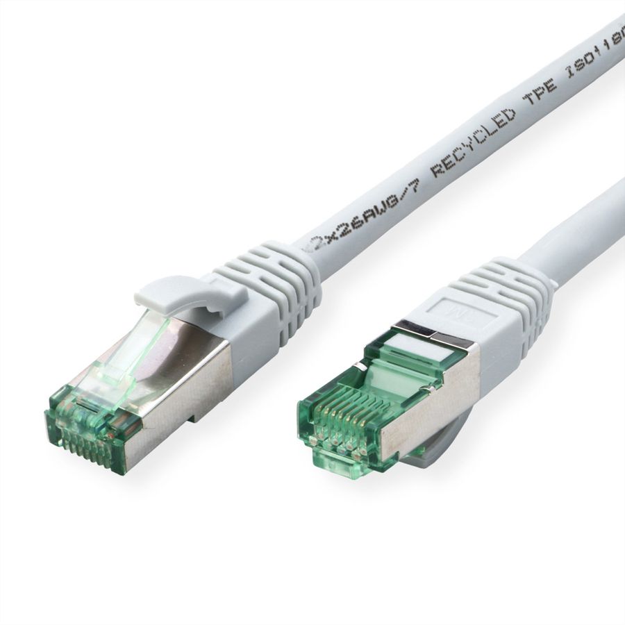ROLINE RM Patchkabel Cat.6A S/FTP (PiMF), grau, 2 m