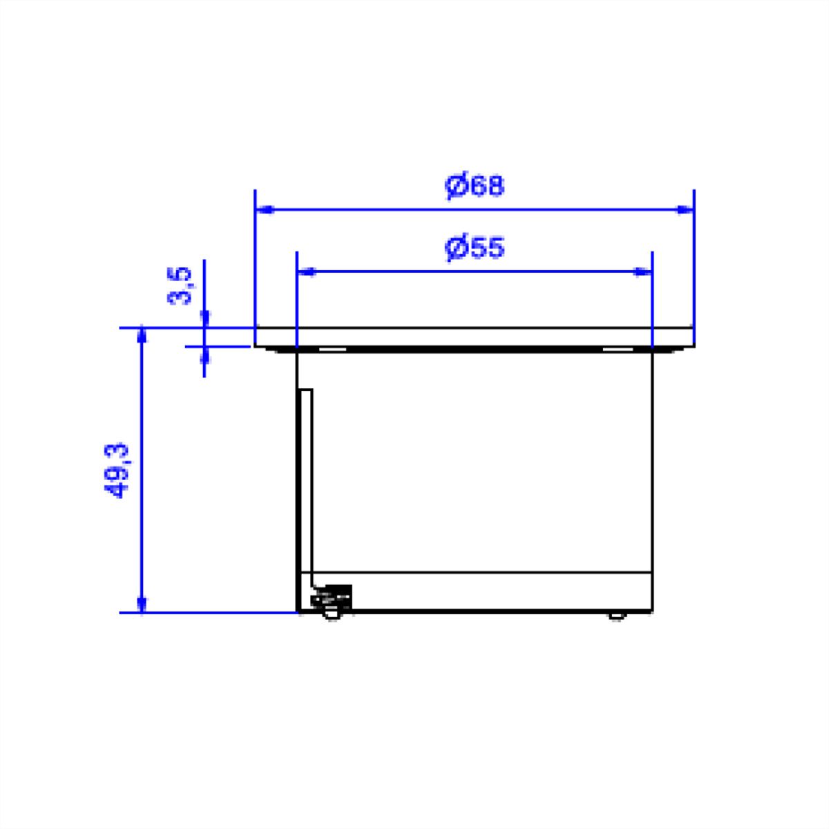 BACHMANN PIX 1xCM RAL9010 Zierring in Edelstahl-Optik