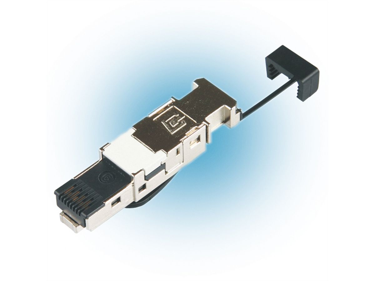 METZ CONNECT E-DAT Industrie IP20, feldkonfektionierbarer RJ45-Stecker, schwarz