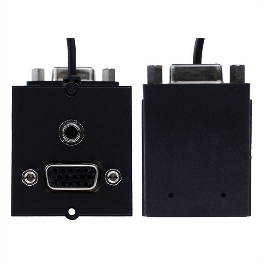 BACHMANN Rahmen 1xVGA+Klinke, 90° Abgang seitlich