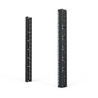 SCHROFF 19"-Winkelprofil mit Universal-Lochung (EIA), RAL 7021 - WINKELPROFIL 19"16HE 7021(2X)