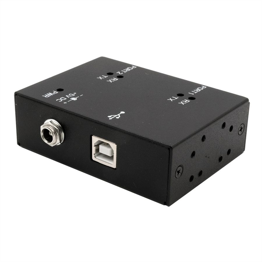 EXSYS EX-13072HM USB 2.0 zu 2 x Seriell RS-232 Ports Metallgehäuse FTDI Chip-Set