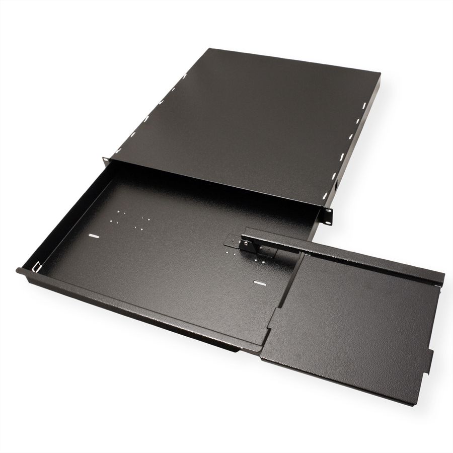 19"-Tastatureinschub 1 HE ohne Tastatur, schwarz