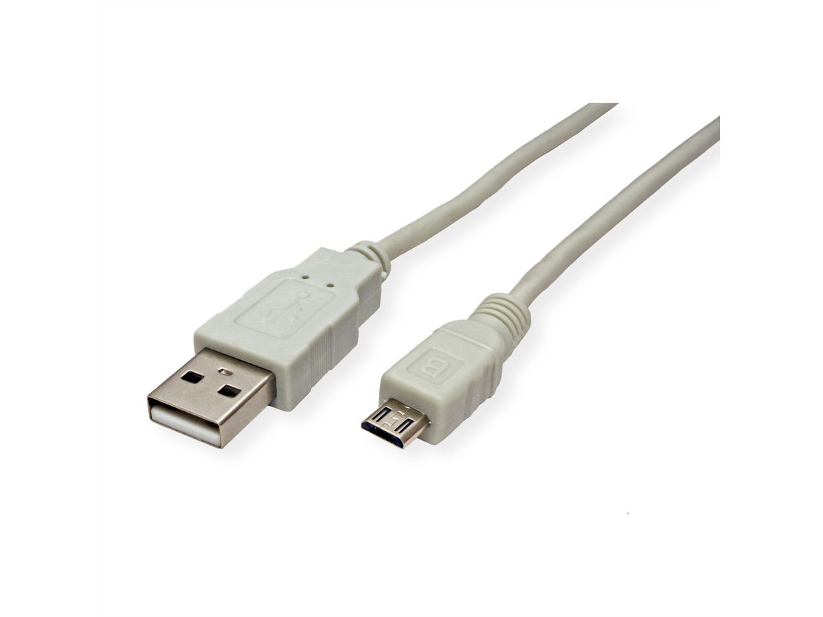 STANDARD USB 2.0 Kabel, USB A ST - Micro USB B ST, 3 m