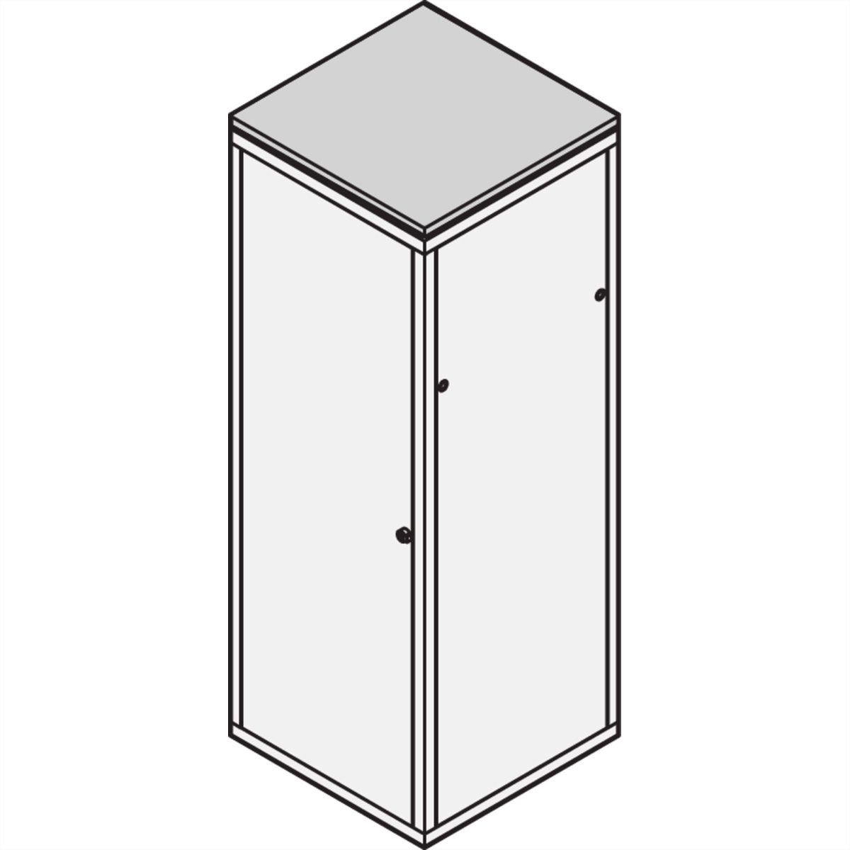 SCHROFF Dach, angehoben, RAL 7030 - DACH, ANGEHOB.600B 600T 7021
