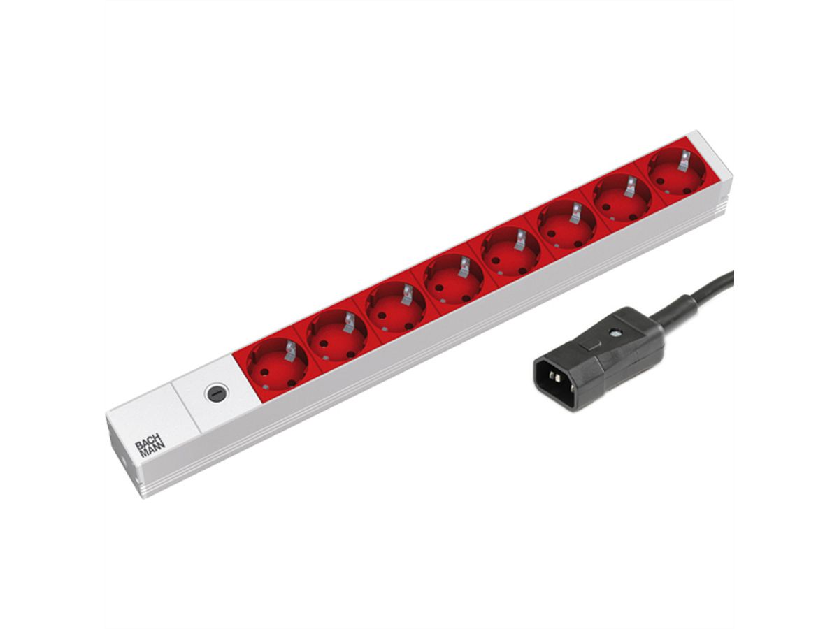 BACHMANN 19 Steckdosenleiste 8 fach 2300W IEC320 C14 Stecker SECOMP Electronic Components GmbH