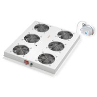 ROLINE 19-Zoll Dachlüftereinheit 6 Lüfter, Thermostat für Serverschrank grau