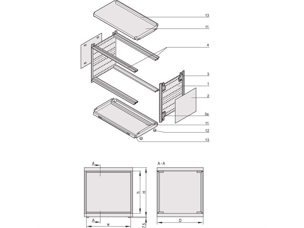SCHROFF ratiopacPRO air Gehäuse - RATIO.AIR FB 3/4HE 28TE 315T