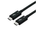 ROLINE Thunderbolt™ 5 Kabel, C-C, ST/ST, 80Gbit/s, 240W, passiv, schwarz, 0,8 m