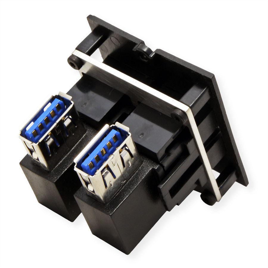 BACHMANN Rahmen 2xUSB 3.0, 90° Abgang seitlich