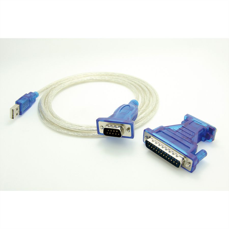VALUE Konverter-Kabel USB-seriell, türkis, 1,8 m