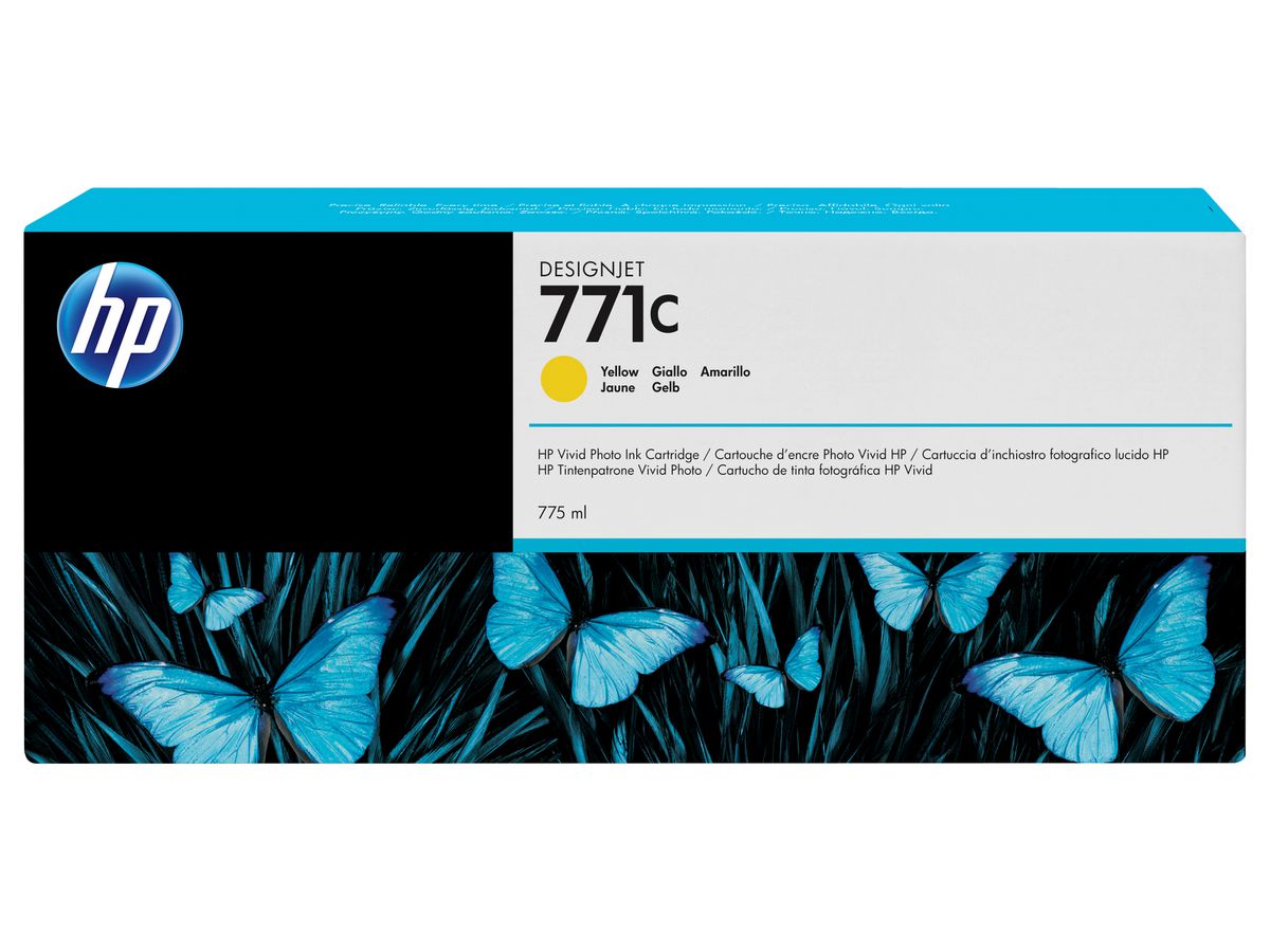 HP 771C Gelb DesignJet Druckerpatrone, 775 ml