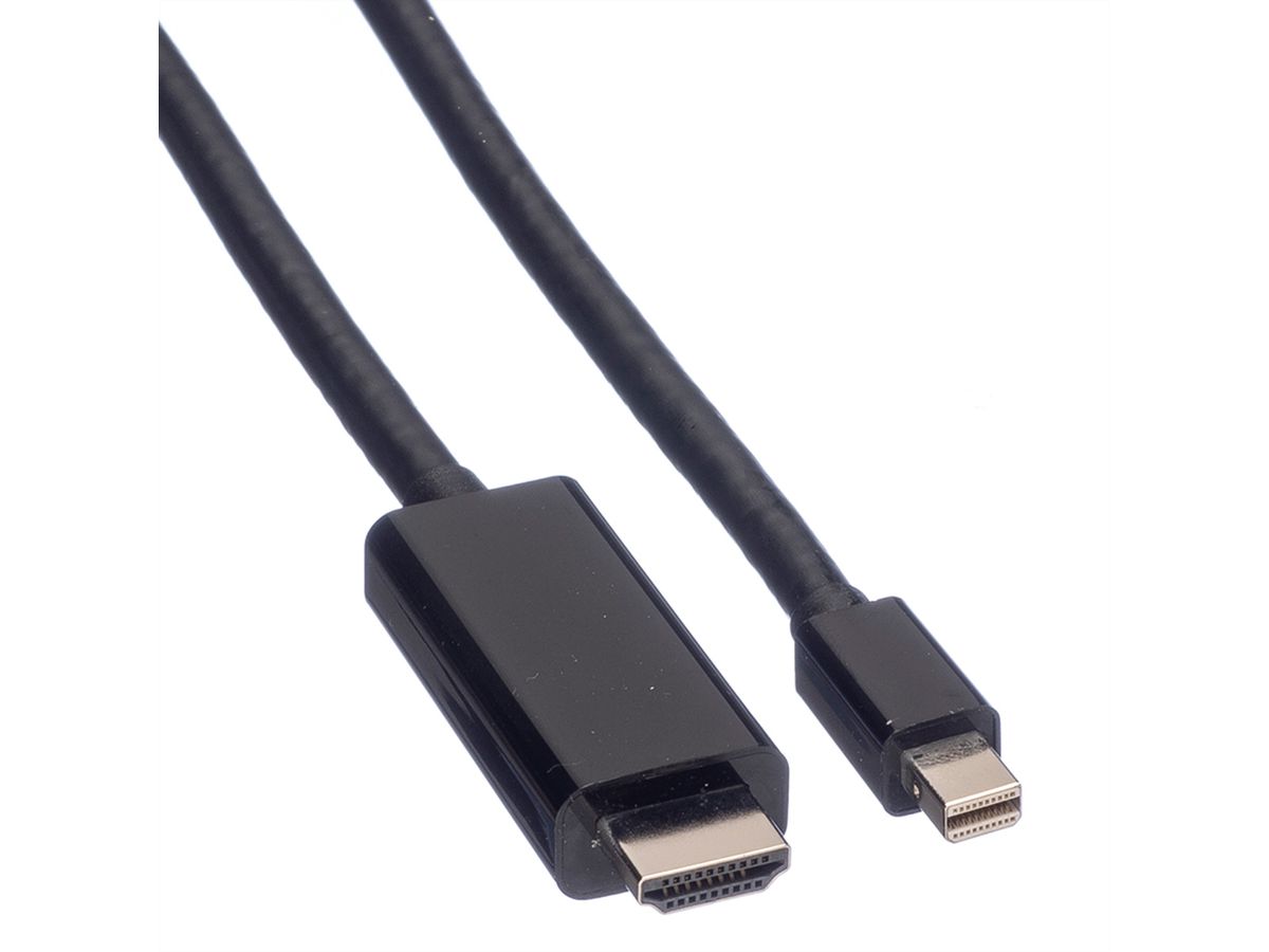 VALUE Mini DisplayPort Kabel, Mini DP-UHDTV, ST/ST, schwarz, 3 m