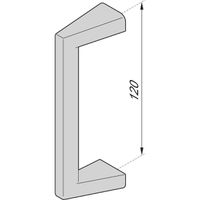 SCHROFF GRIFF 131,5MM RAL9006 (2ST)