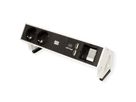 BACHMANN DESK2 2x Schutzkontakt 1x USB-Charger 1x ABD GST18, weiß