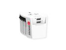 Skross MUV USB 2xA Universal 2-poliger Reiseadapter, Weltweit