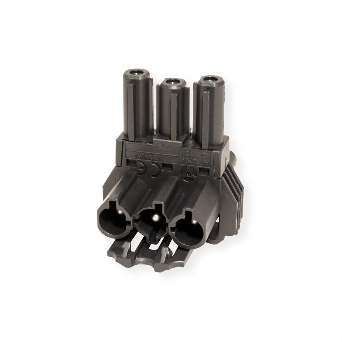 BACHMANN Verteilerblock WIELAND GST18 1xIn/2xOut, mit Befestigungsmöglichkeit, schwarz