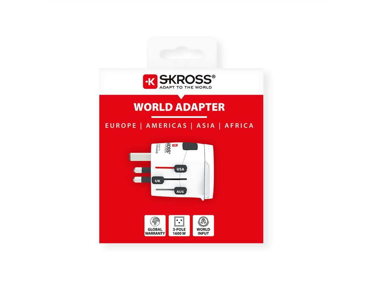 Skross PRO Light World Universal Reiseadapter, Weltweit