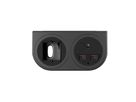 BACHMANN PIX HOLDER DOUBLE, 1x UK, 1x CM, BS1363, schwarz, 2 m