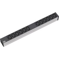 BACHMANN Steckdosenleiste 19" 1HE 12x C13 Buchse, Schutzkontakt-Stecker