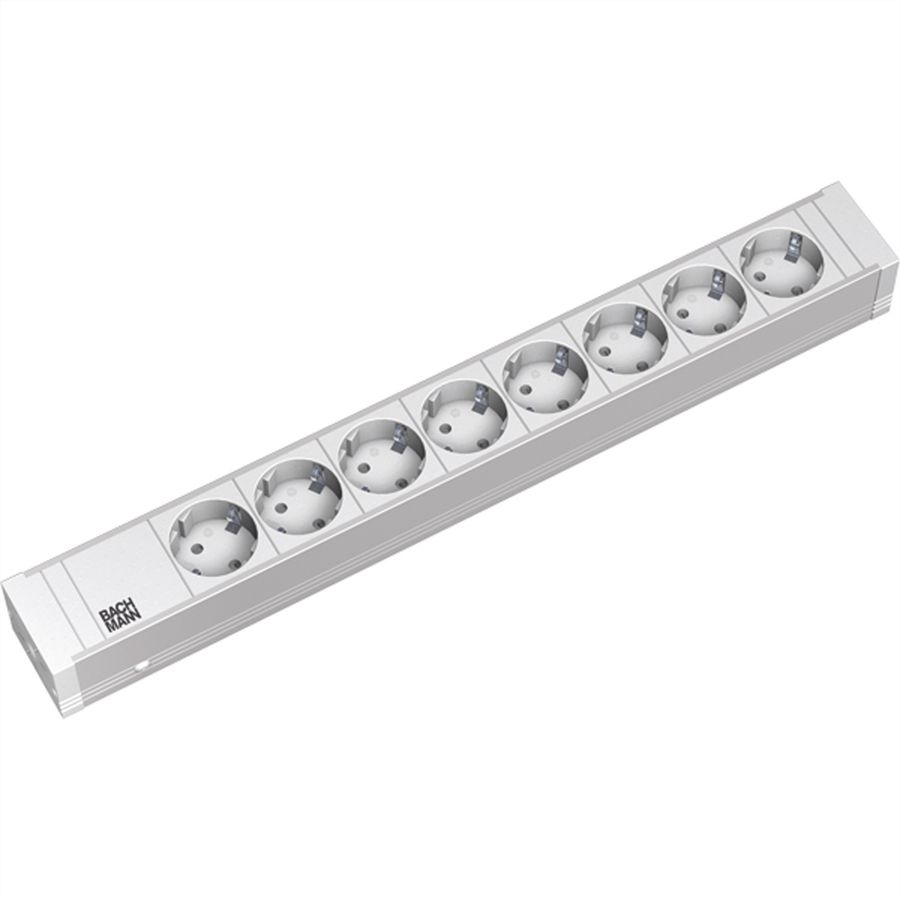 BACHMANN 19" 1,5HE 8xCEE7/3 ws Strom 2,0m CEE7/7