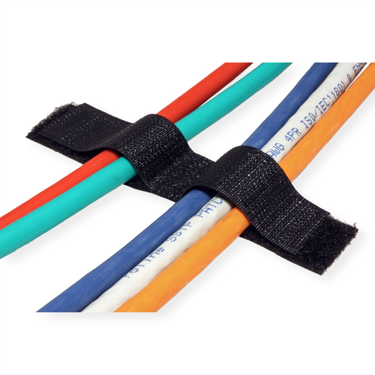 VELCRO® ONE-WRAP® Kabelflachverleger schwarz, doppelt, 20 x 100 mm