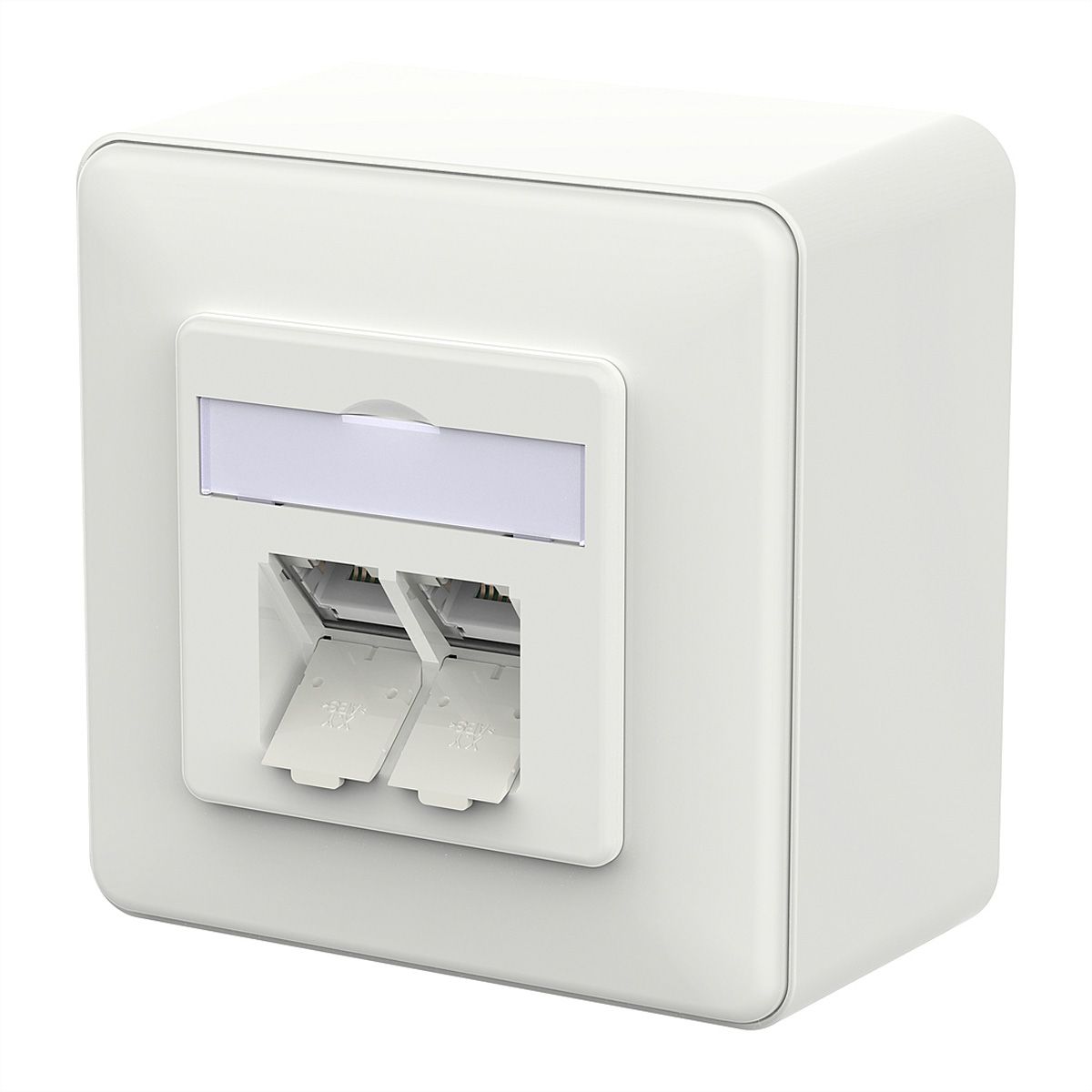 METZ CONNECT E-DAT C6A IDC Dose, 2 Port, AP, verkehrsweiß