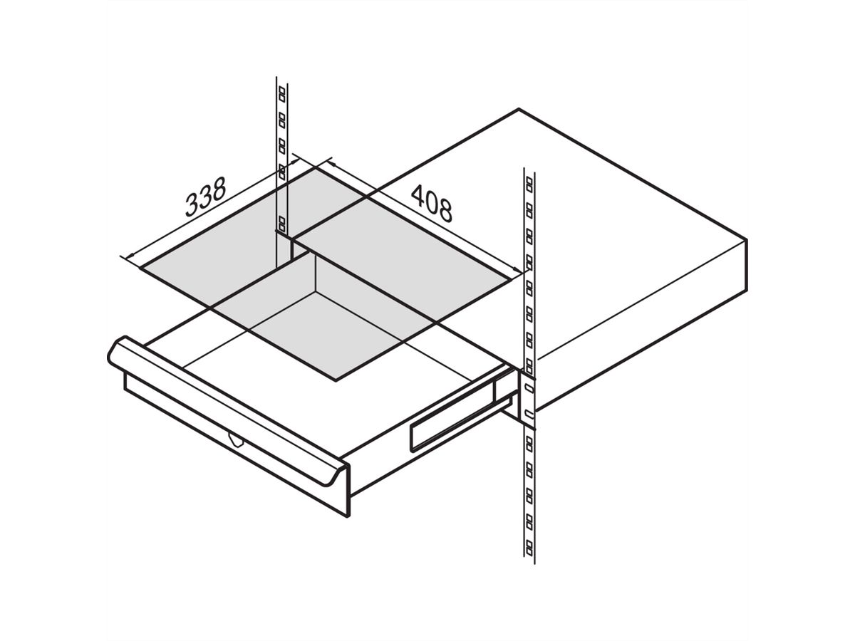 SCHROFF Schreibplatte für 19"-Schubfach - SCHREIBPLATTE KPL.F.SCHUBF.