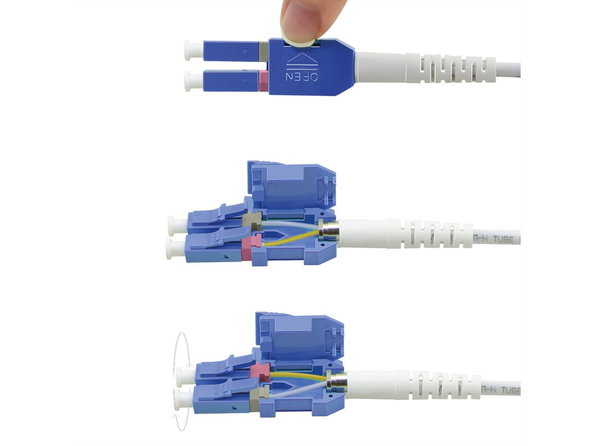 ROLINE LWL-Kabel duplex 9/125µm OS2, LC/LC, UNIBOOT, gelb, 7 m