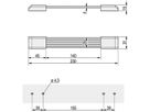 SCHROFF Bandgriff, Breite 25 mm - BANDGRIFF M. ADAPTER RAL7016