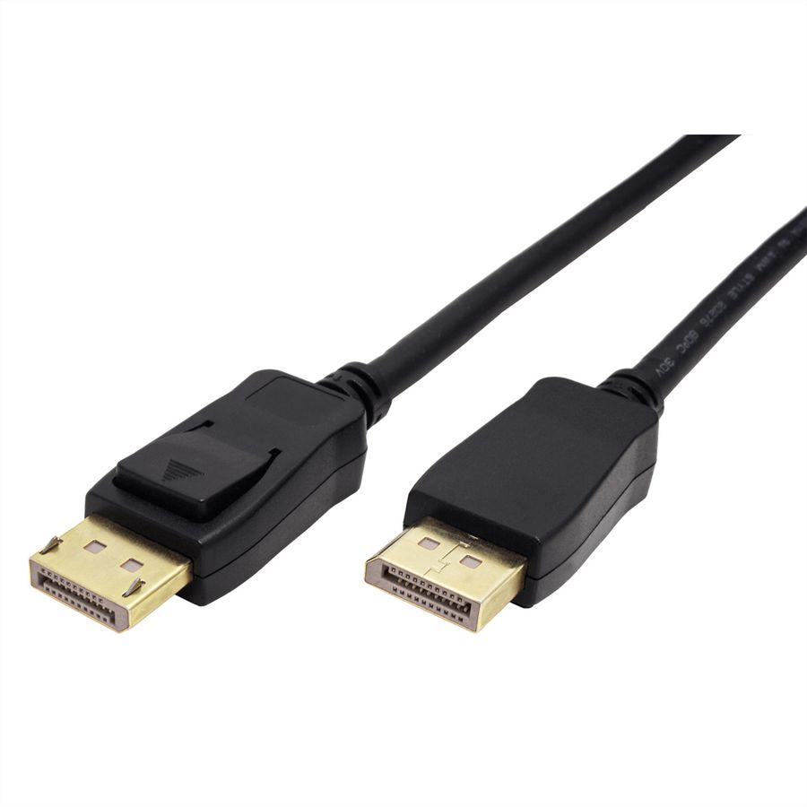 ROLINE GREEN DisplayPort Kabel v2.0, 10K@60Hz, 54Gbit/s, UHBR13.5, DP ST - ST, schwarz, 2 m