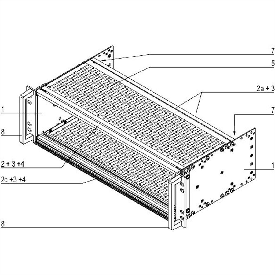 SCHROFF Bausatz, EN 50155, geschirmt, für CompactPCI Anwendungen - BGTR PRO IEEE 3HE 84TE 235T