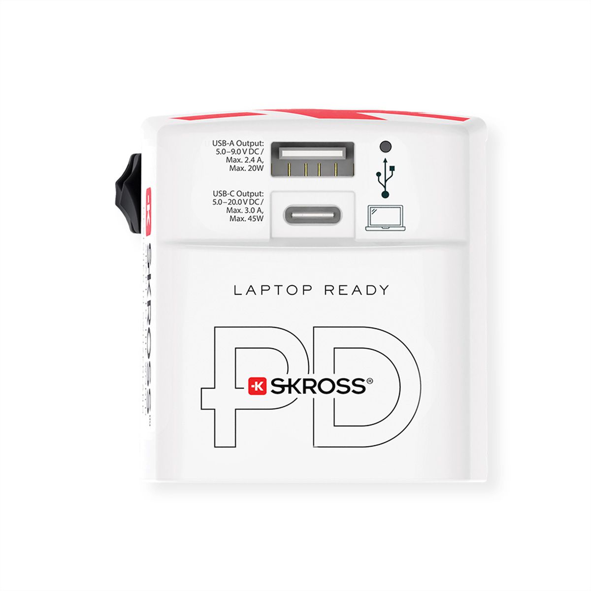 Skross World USB Charger A/C 45PD mit USB-C Kabel, Weltweit
