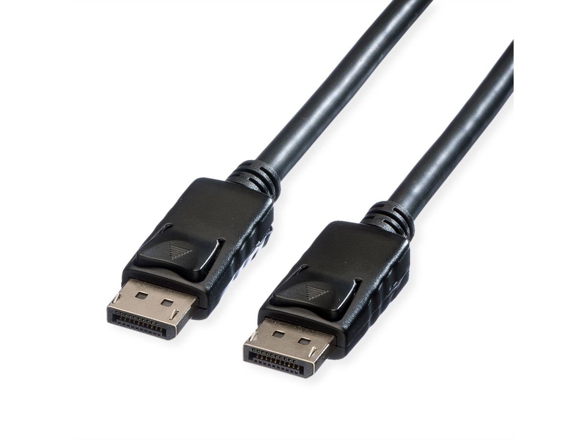 ROLINE DisplayPort Kabel, DP-DP, v1.2, ST - ST, TPE, schwarz, 1,5 m