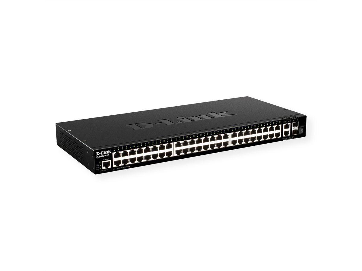 D-Link DGS-1520-52/E 52-Port Smart Managed Gigabit Stack Switch 4x 10G